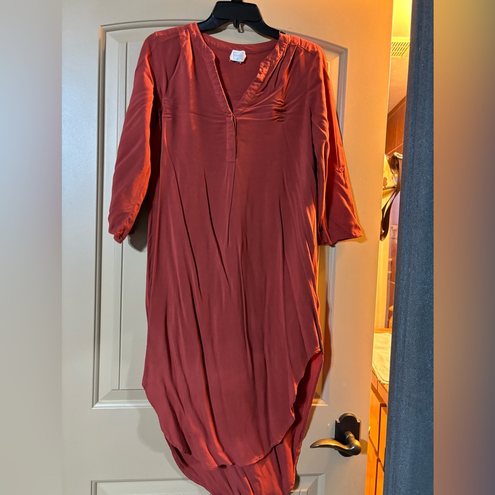 Cupio | Burnt Orange High Low Dress: Gently used